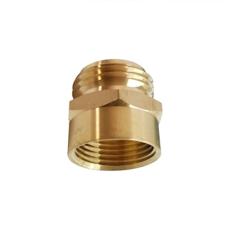 3/4 Inch GHT Male X 3/4 Inch Female NPT Hose Fitting - Solid, PK 6